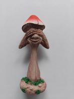 Beeld, 3 mushroom men see, hear, speak - 11 cm - Hars