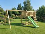 Veiling - Vrijstaande speeltoren met schommel+glijbaan 410x3, Kinderen en Baby's, Speelgoed | Buiten | Speeltoestellen, Nieuw