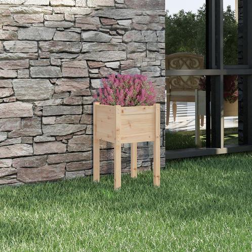 vidaXL Plantenbak 40x40x70 cm massief grenenhout, Tuin en Terras, Bloempotten, Nieuw, Verzenden