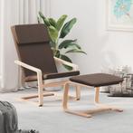 vidaXL Chaise de relaxation avec repose-pied Marron, Verzenden, Neuf