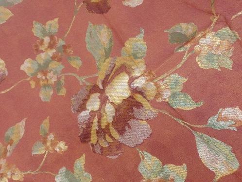 Prachtig jacquard met hoge grammatuur, vintage bloemenmotief, Antiek en Kunst, Antiek | Tapijten, Tafelkleden en Textiel