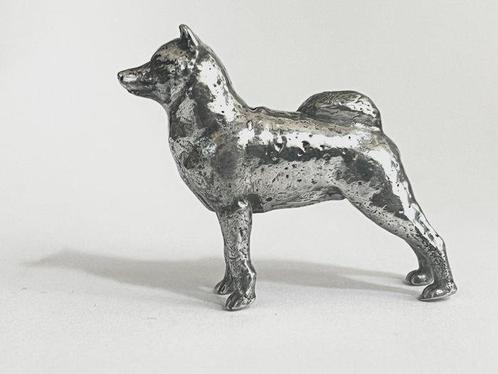 Personnage miniature - Massief zilveren Shiba Hond miniatuur, Antiek en Kunst, Antiek | Zilver en Goud