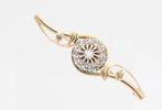 Broche - 18 karaat Geel goud, Witgoud Diamant (Natuurlijk)