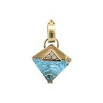 Pendentif - 14 carats Or jaune -  10.05ct. tw. Aigue-marine