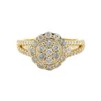 Ring - 14 karaat Geel goud -  0.82ct. tw. Diamant