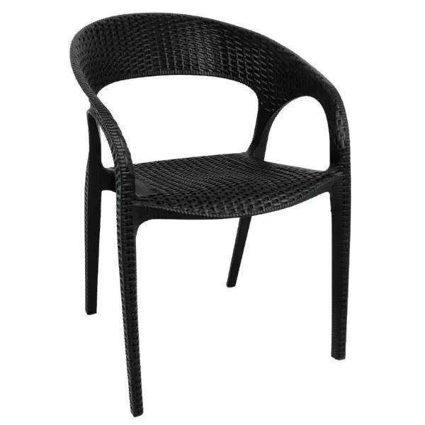 Stoelen | Kunststof | Black | In-/Outdoor | Stapelbaar | 4, Zakelijke goederen, Horeca | Keukenapparatuur, Nieuw in verpakking
