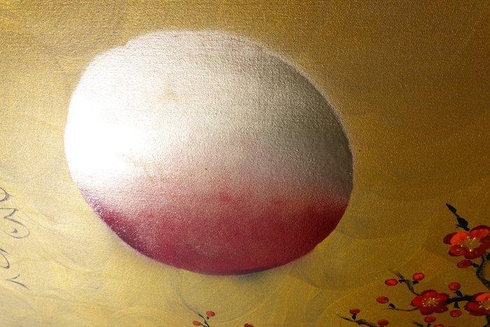 Ksavera - Gold Japanese sakura J475 - painting on XXL canvas, Antiek en Kunst, Kunst | Schilderijen | Modern