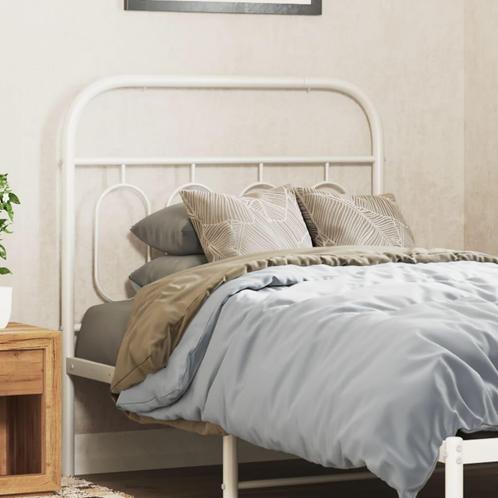 vidaXL Hoofdbord 90 cm metaal wit, Huis en Inrichting, Slaapkamer | Bedden, Nieuw, Verzenden