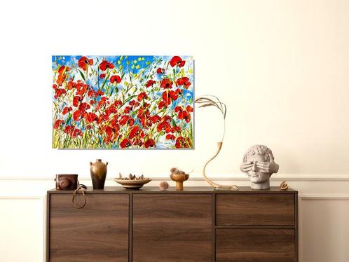 Patrizia Schüller - Mohnblumenfeld - tanzende Blüten, Antiek en Kunst, Kunst | Schilderijen | Modern