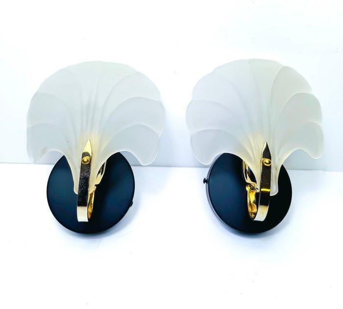 Wandkandelaar - Schelpen - Glas, Antiquités & Art, Curiosités & Brocante