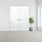 Glazen dubbele binnendeur XL voor opdek kozijn RVS beslag-Sa, Doe-het-zelf en Bouw, Nieuw, Verzenden