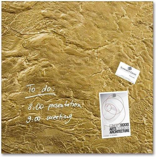 Sigel glasmagneetbord - Artverum - 48x48cm - goud metallic -, Huis en Inrichting, Keuken | Keukenbenodigdheden, Ophalen of Verzenden
