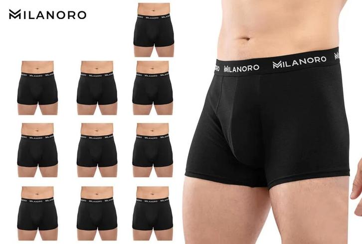 2dekans | Milanoro 10 stuks - Onderbroeken Maat M - Zwart, Kleding | Heren, Ondergoed, Ophalen of Verzenden