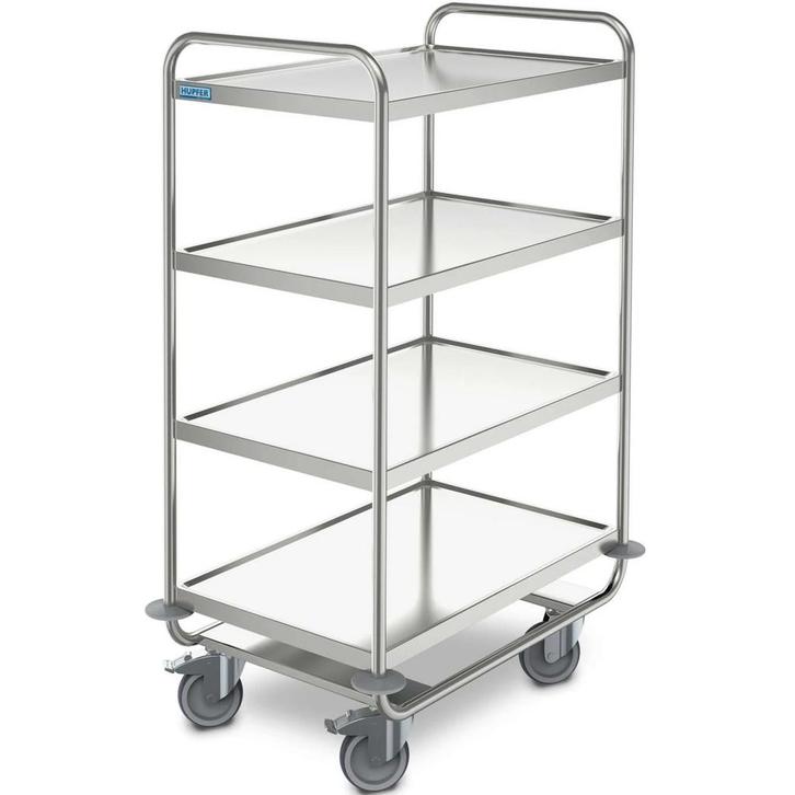 Serveerwagen | RVS | 4 Niveaus (1000x600) | Zware Belasting, Zakelijke goederen, Horeca | Keukenapparatuur, Nieuw in verpakking