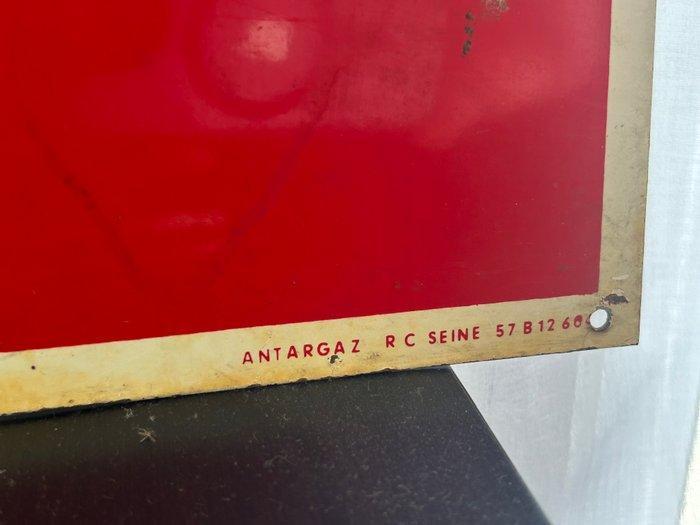 Antargaz geëmailleerde plaat - Emaille plaat - Emaille, Antiek en Kunst, Antiek | Wandborden en Tegels