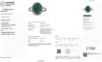 Ring Platina - 4.91ct. tw. Smaragd - Diamant