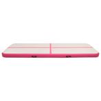 Gymnastiekmat met pomp opblaasbaar 400x100x20 cm PVC roze, Nieuw, Verzenden