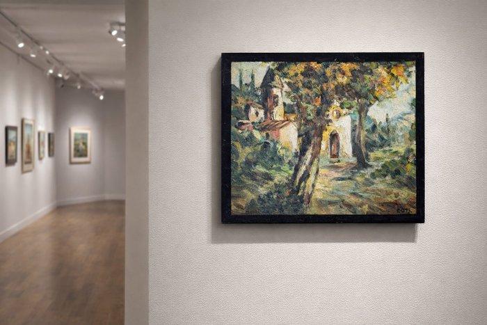 École postimpressionniste catalane (XX) - Chapelle dans le, Antiquités & Art, Art | Peinture | Classique