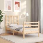 vidaXL Bedframe met hoofdbord massief hout, Huis en Inrichting, Slaapkamer | Bedden, Verzenden, Nieuw