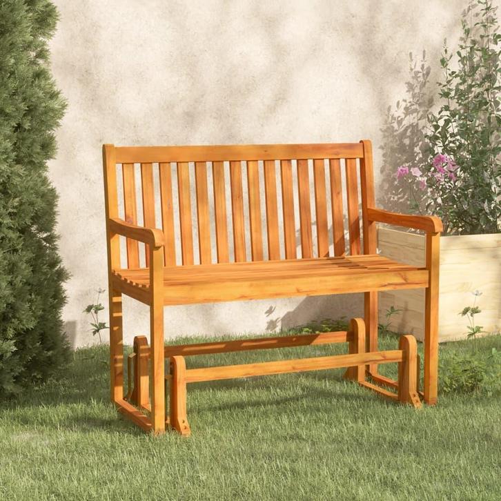 vidaXL Schommelbank 110 cm massief acaciahout, Jardin & Terrasse, Ensembles de jardin, Envoi