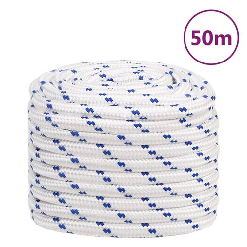 vidaXL Boot touw 20 mm 50 m polypropyleen wit, Doe-het-zelf en Bouw, IJzerwaren en Bevestigingsmiddelen, Nieuw, Verzenden