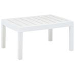 vidaXL Table de jardin Blanc 78x55x38 cm Plastique, Jardin & Terrasse, Neuf, Verzenden