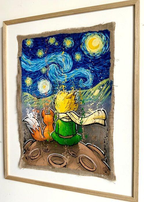 Elisée Skayzoo - Le petit prince et la nuit étoilée, Antiek en Kunst, Kunst | Schilderijen | Modern