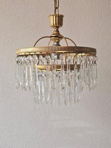 Large Hollywood Regency - 1960s - Plafonnier - Laiton et