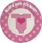 Geboorte Borden Dochter 18cm 8st, Verzenden, Nieuw