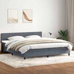 vidaXL Boxspring met matras fluweel donkergrijs 180x210 cm, Maison & Meubles, Verzenden