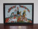 Saint Isidore the Laborer - Reverse glass painting - 47 x 33