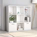 vidaXL Boekenkast 98x30x98 cm bewerkt hout wit, Huis en Inrichting, Verzenden, Nieuw