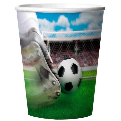 Voetbal Bekers 3D Plastic 250ml 4st, Hobby & Loisirs créatifs, Articles de fête, Envoi