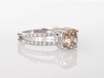 Verlovingsring - 18 karaat Witgoud - 1.18ct. tw. Bruin