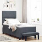 vidaXL Boxspring Bed met Matras & Bank Donkergrijs 100x200, Huis en Inrichting, Verzenden, Nieuw