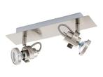 Veiling - EGLO Tukon 3 plafondspot nikkel 2-lichts 280x70mm, Nieuw
