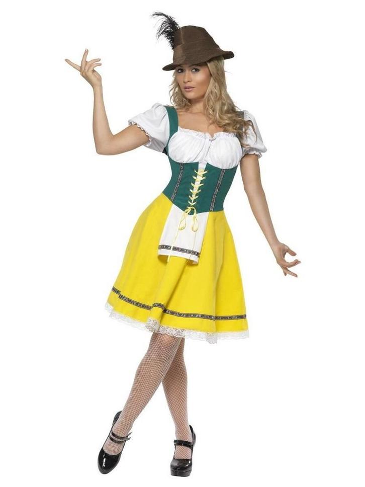 Dirndl Jurk Oktoberfest Geel, Kinderen en Baby's, Carnavalskleding en Verkleedspullen, Nieuw, Verzenden