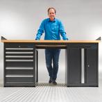 Datona Werkbank PRO bamboe met 6 lades en opbergkast - 200, Doe-het-zelf en Bouw, Ophalen of Verzenden, Nieuw