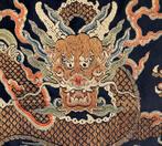 Chinese draak op zijden doek - Zijde - China - Qing Dynastie