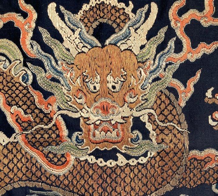 Chinese draak op zijden doek - Zijde - China - Qing Dynastie, Antiek en Kunst, Antiek | Overige Antiek
