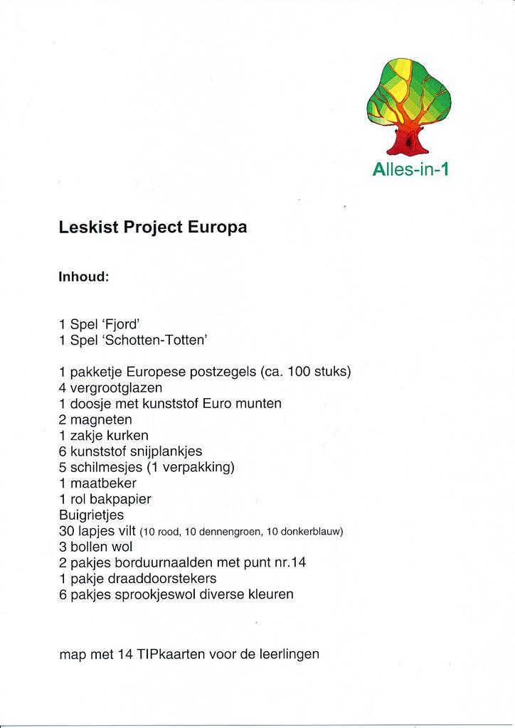 Alles-in-1 Leskist Project Europa voor 60 leerlingen (2007), Boeken, Schoolboeken, Verzenden