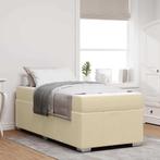 vidaXL Bedframe met matras Crème 90 x 200 cm Stof, Huis en Inrichting, Slaapkamer | Bedden, Verzenden, Nieuw