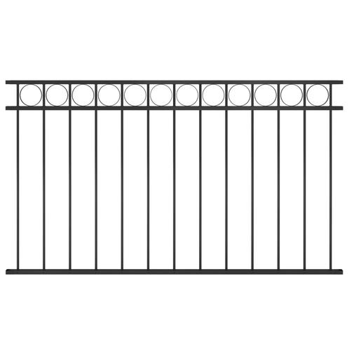 vidaXL Schuttingpaneel 1,7x0,8 m staal zwart, Tuin en Terras, Tuinhekken en Hekwerk, Nieuw, Verzenden