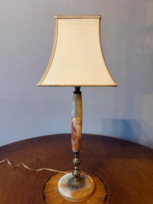 Tafellamp - Messing, Marmer, Brons, Textiel - Glamour Marble, Huis en Inrichting, Overige Huis en Inrichting