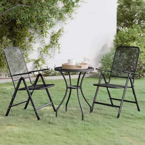 vidaXL Ensemble à manger de jardin 3 pcs Maille Métal, Jardin & Terrasse, Ensembles de jardin, Neuf, Envoi