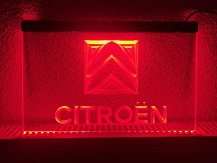 Citroen neon bord lamp LED  verlichting reclame lichtbak, Huis en Inrichting, Lampen | Overige, Nieuw, Verzenden