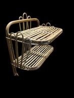 Étagère - bambou et rotin - Étagère à deux étagères en, Antiek en Kunst