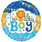 Helium Ballon Geboorte New Baby Boy 45cm leeg, Nieuw, Verzenden