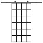 vidaXL Schuifdeur met beslagset 102x205 cm aluminium en, Doe-het-zelf en Bouw, Deuren en Vliegenramen, Verzenden, Nieuw