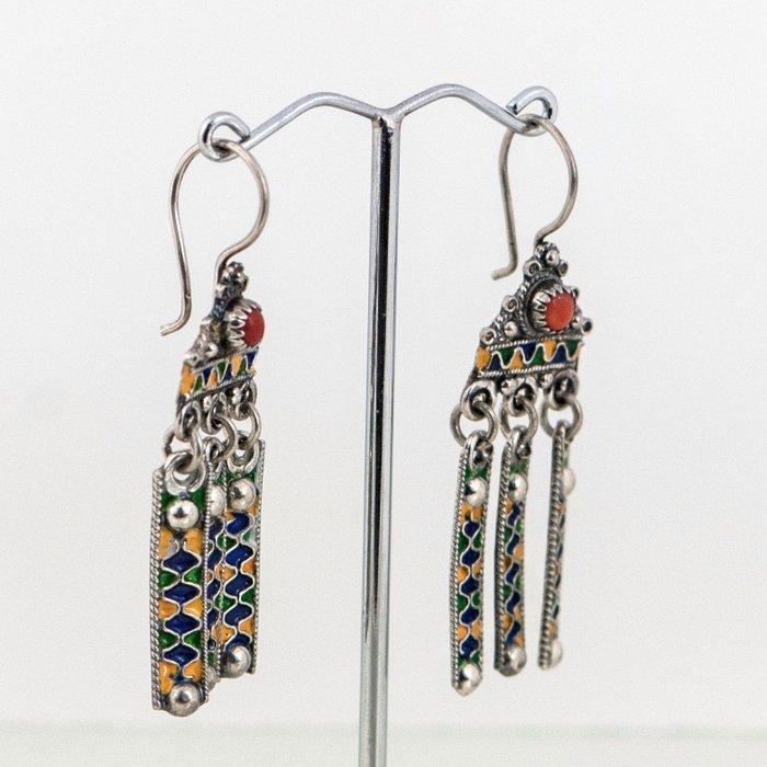 Zilver - Oorbellen - traditioneel - Afghaans, Antiquités & Art, Art | Art non-occidental